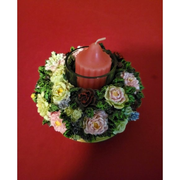 Sierra Floral Candle Holder Handcrafted Hand Painted - Picture 5 of 10